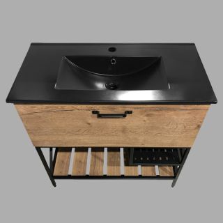 Comforty Зеркало "Бредфорд-90" черный